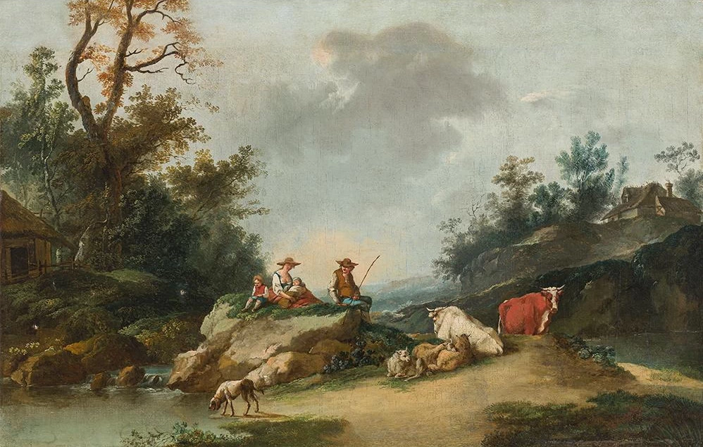 Paesaggio con pescatori